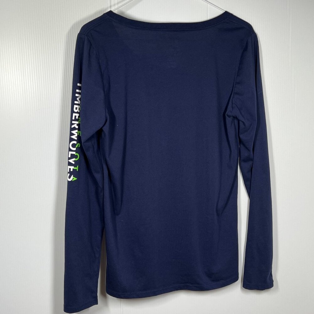 NBA Nike Blue Timberwolves Long Sleeve Shirt Size M